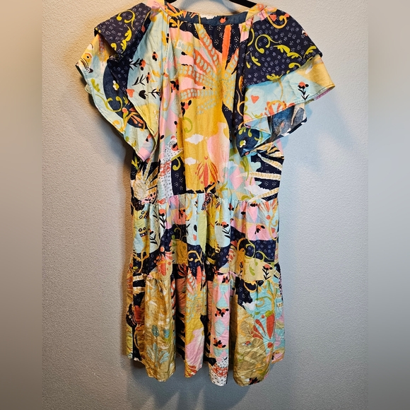 Alesandro Florio Exclusively For ANTHROPOLOGIE Ruffle Sleeve Mini Dress Size 1X - Picture 9 of 9